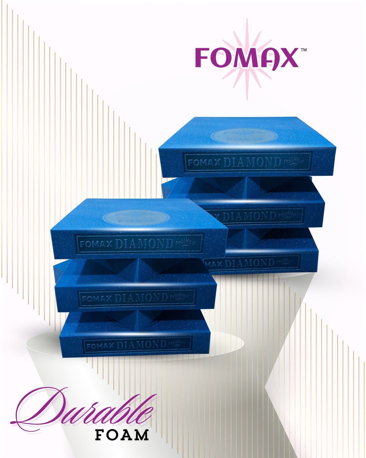 Fomax Diamond Foam 1 set Blue (5 seat, 5 back)
